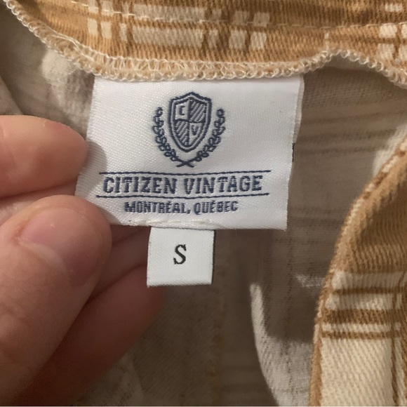 Citizen Vintage yellow tan plaid high waist trouser pant - small to medium - 6 - Picture 14 of 15